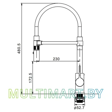Смеситель Rose R133E (золотой) картинка 14